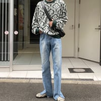 総柄ニット