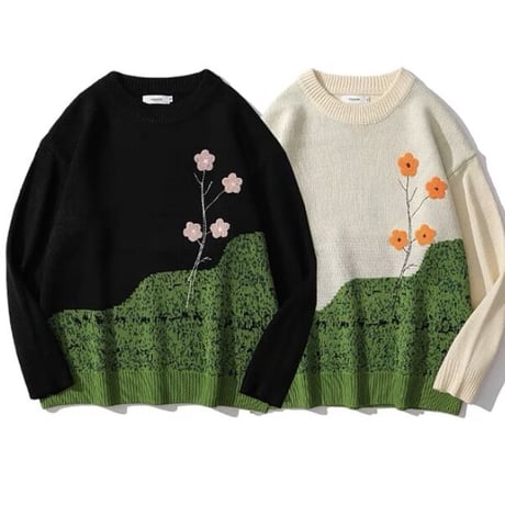 お花ニット