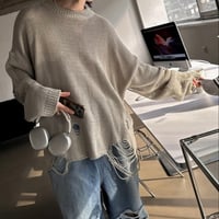 ビックダメージニット