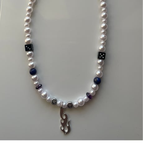 Necklace B（サイコロ・パワーストーン）