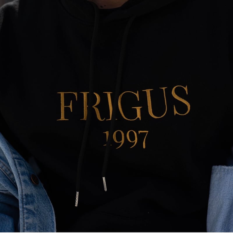 ゴールド刺繍 パーカー ブラック | Gold embroidery