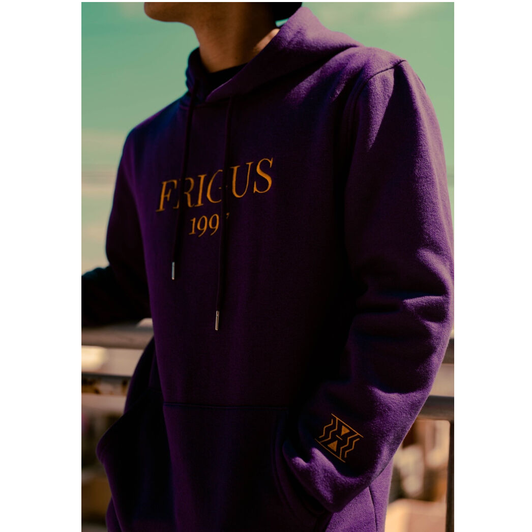 ゴールド 刺繍 パーカーパープル | Gold embroidery
