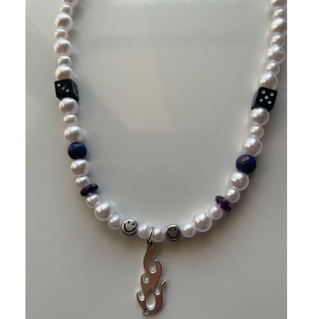 Necklace B（サイコロ・パワーストーン）