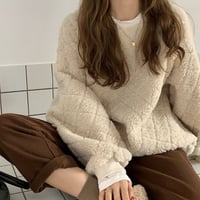 モコモコカジュアルトレーナー