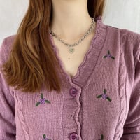 小花 カーディガン