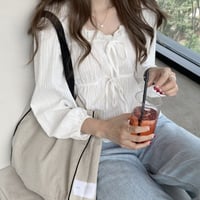 リボン ブラウス
