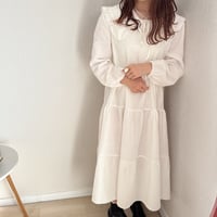 フリル パフスリーブワンピース