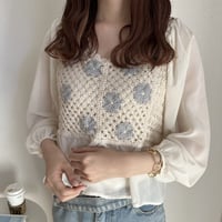 刺繍 フックフラワー
