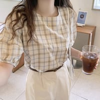 アイスチェックトップス