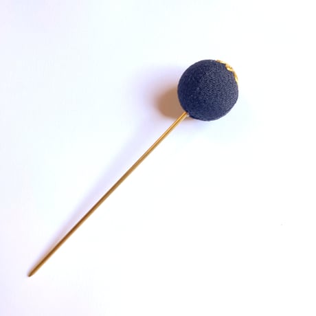 花座金のかんざし　ブラック