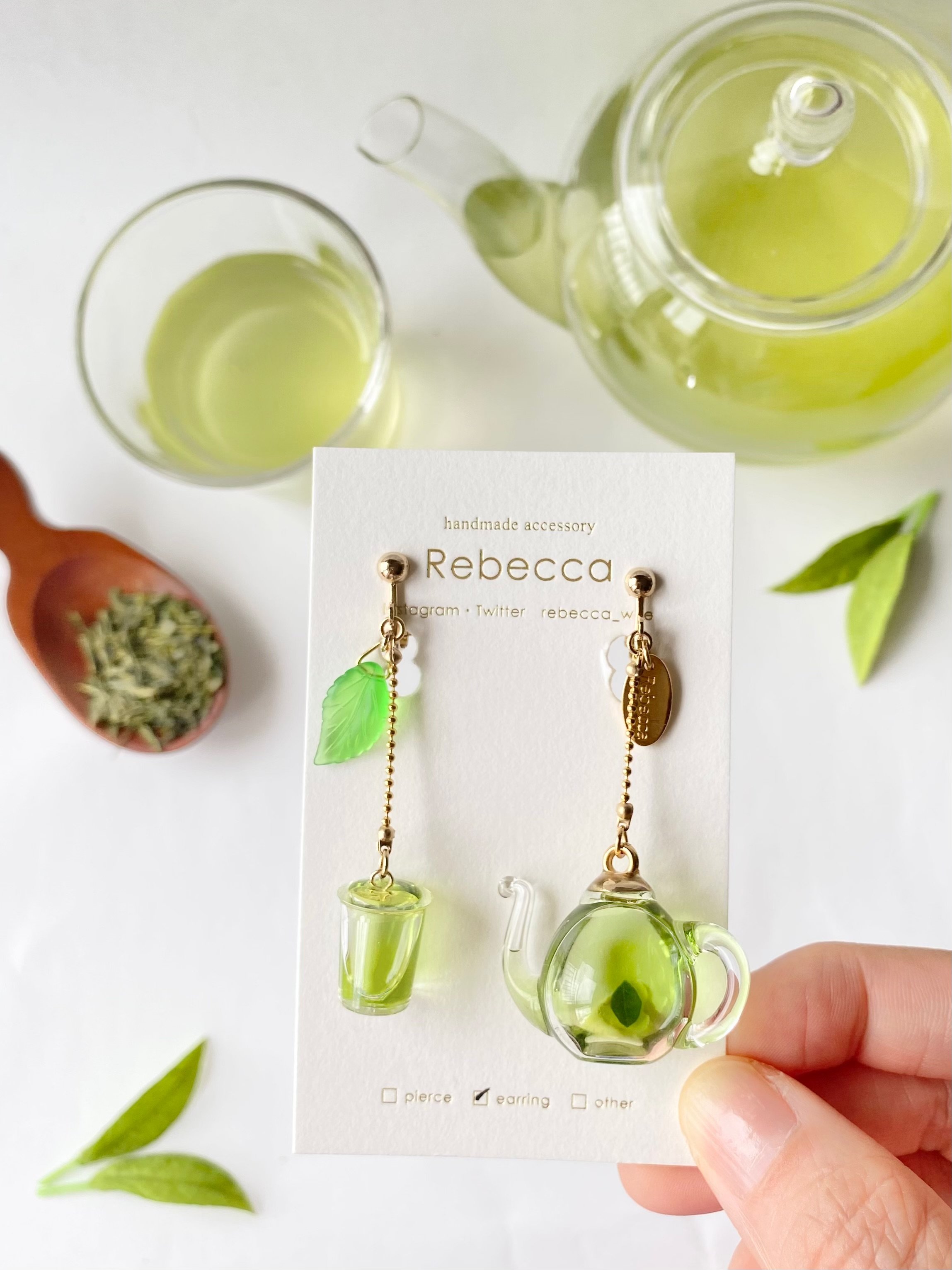 レイチェル専用♡Japanese green tea ピアス イヤリング original