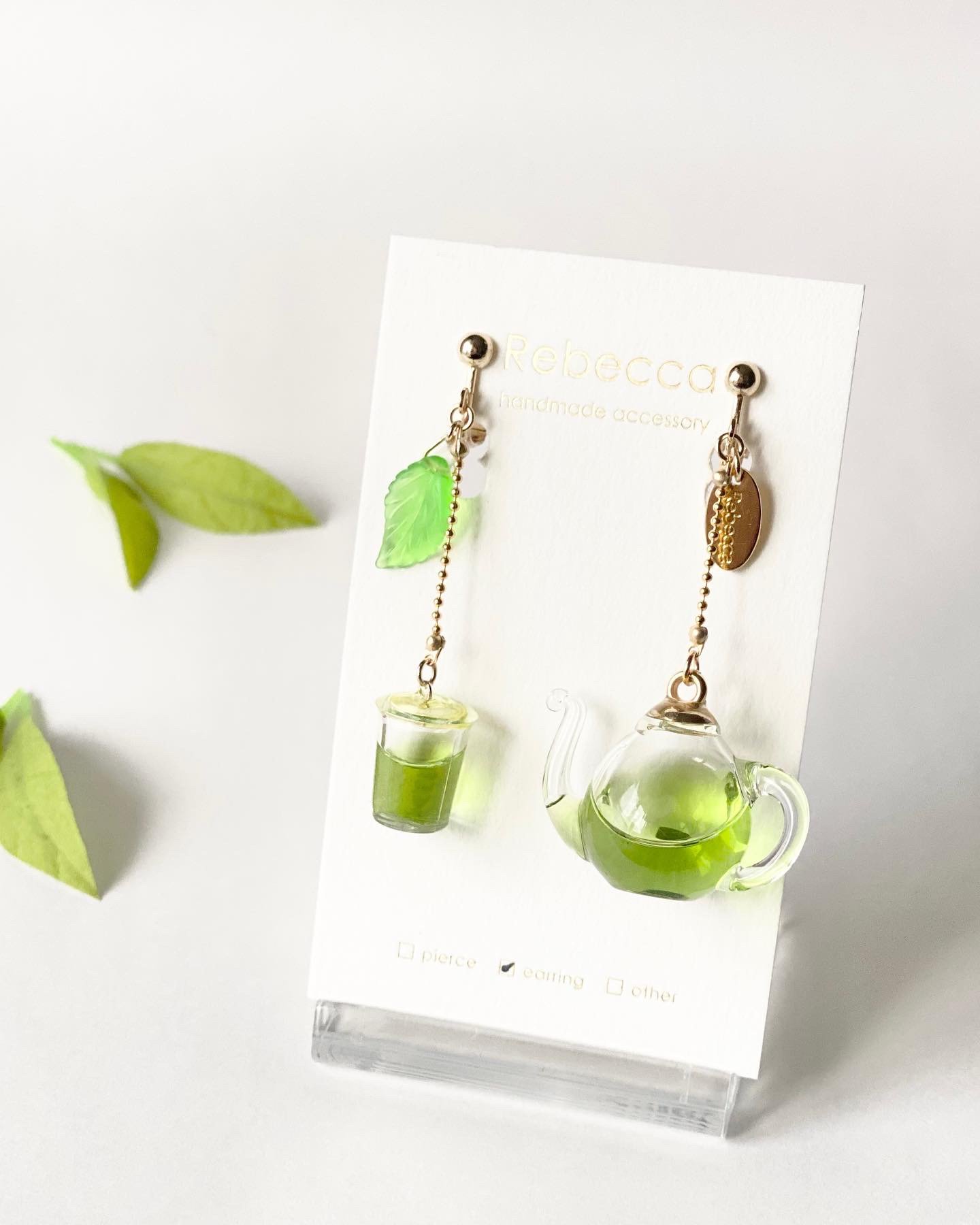 レイチェル専用♡Japanese green tea ピアス イヤリング original
