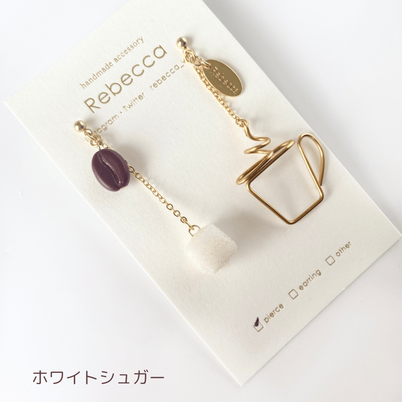 Rebecca ハンドメイド ピアス ホットケーキ　液体アクセサリー Rebecca ハンドメイド ピアス ホットケーキ 液体アクセサリー