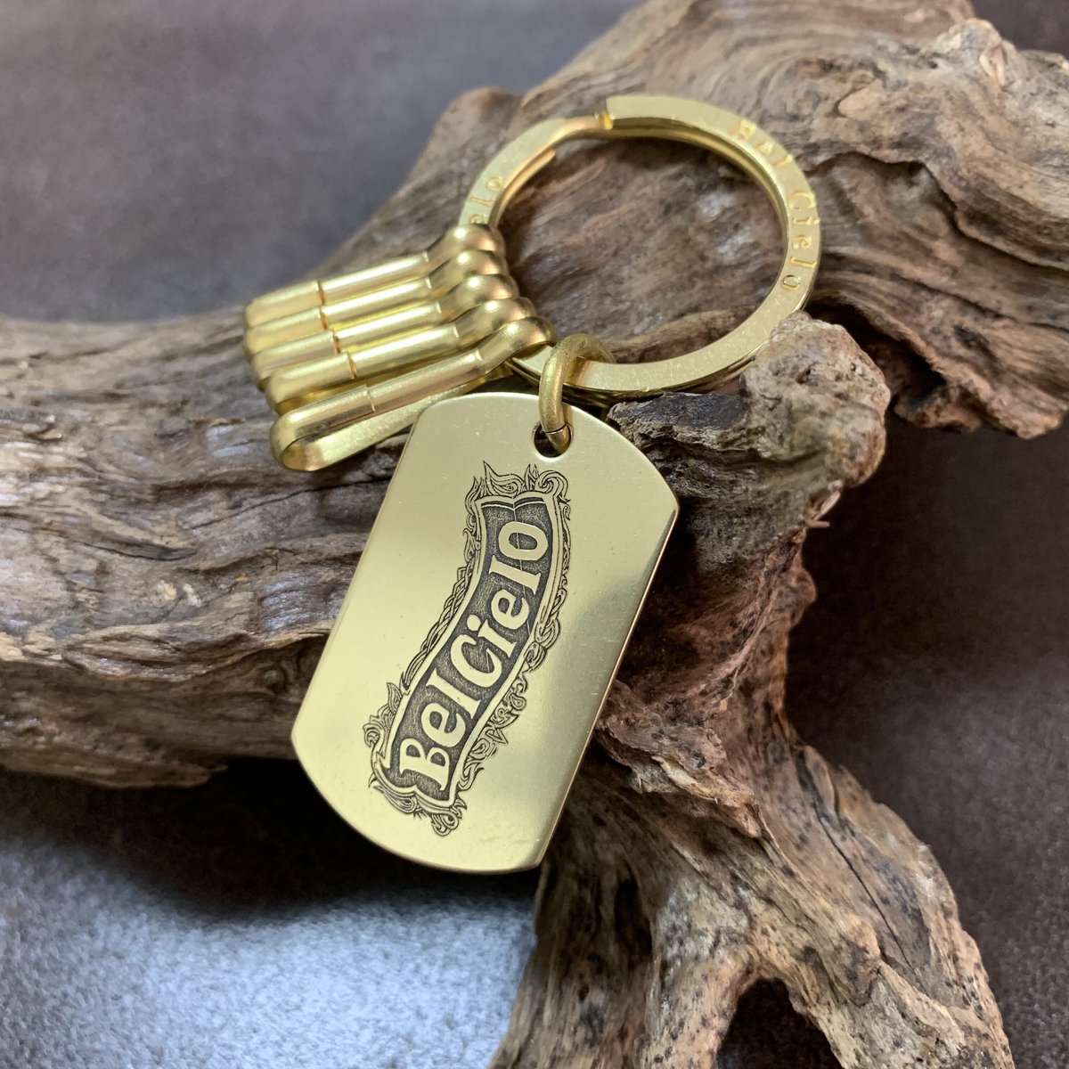 【希少】Berluti　ベルルッティ　Bロゴ　バッグチャーム　キーホルダー 希少】Berluti ベルルッティ Bロゴ バッグチャーム キーホルダー