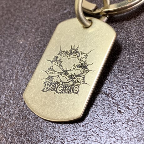 【アウトレット商品】Bel Cielo 真鍮製　アガベドッグタグキーホルダー
