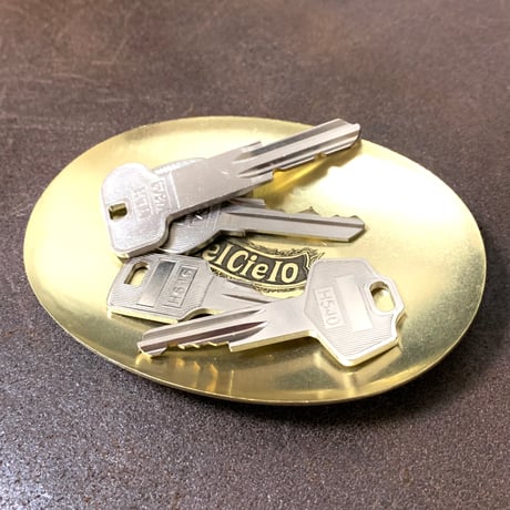 Bel Cielo 真鍮製　ペイズリーロゴオーバルトレイ