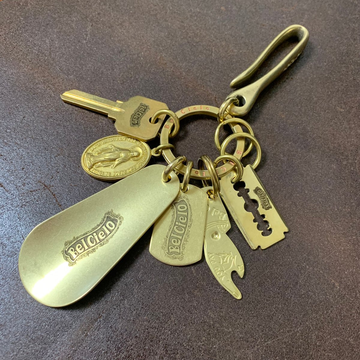Bel Cielo 真鍮製 スモールシューホーンMIXキーホルダー | RYANS