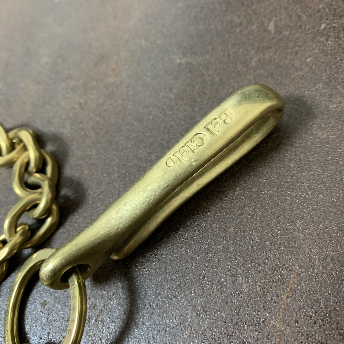 エビセン 真鍮 ロング ウォレットチェーン 箱完備 美 真鍮ウォレット