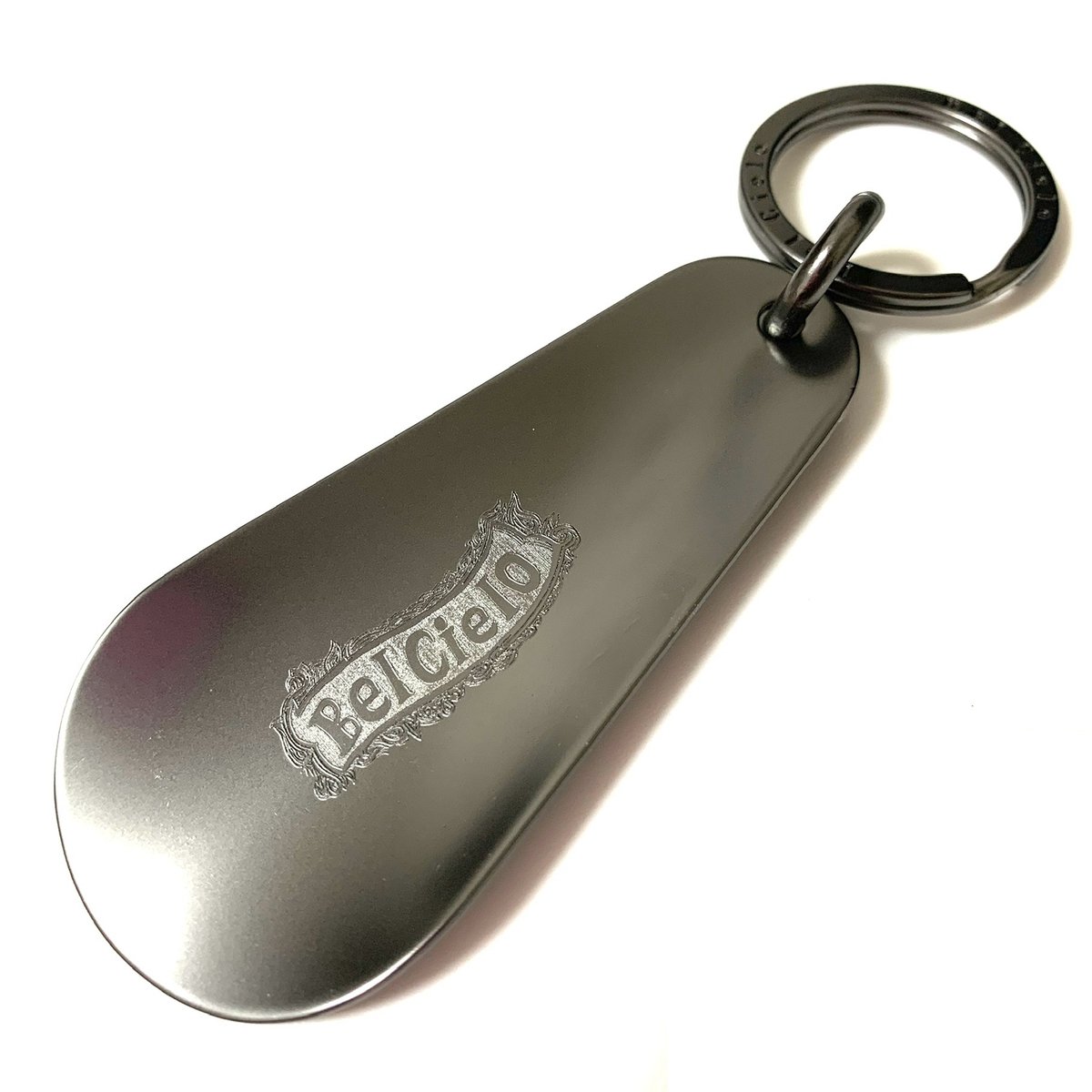 Bel Cielo 真鍮製 スモールシューホーン キーホルダー ブラック | RYANS