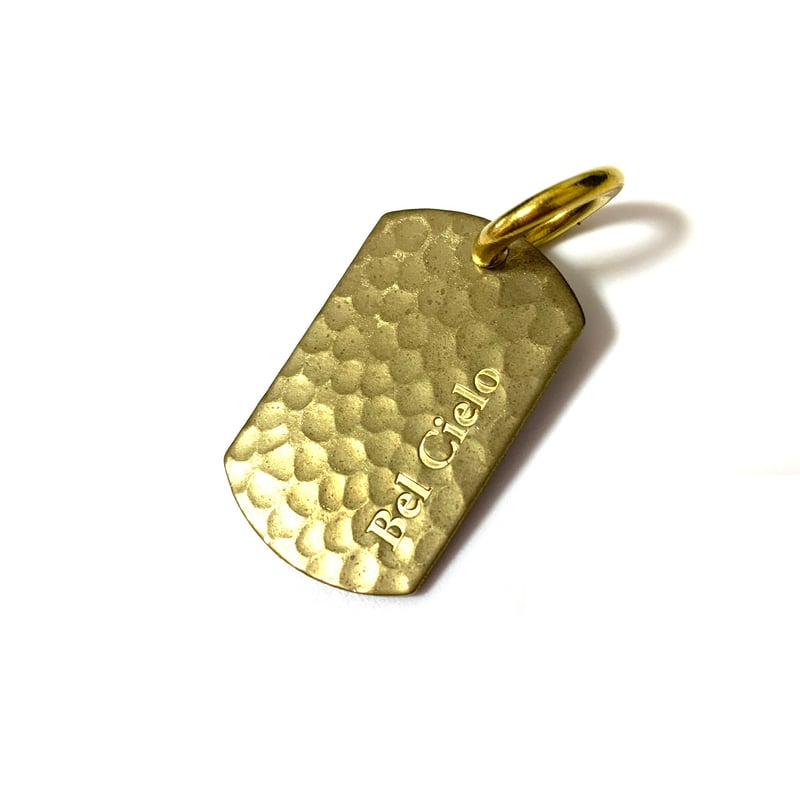 Bel Cielo 真鍮製 槌目ドッグタグキーホルダー | RYANS