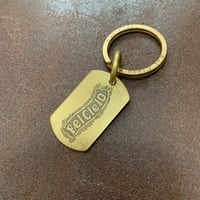 【アウトレット】Bel Cielo 真鍮製　ペイズリーロゴドッグタグキーホルダー