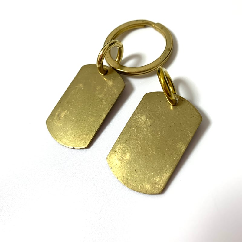 Bel Cielo 真鍮製 槌目ドッグタグキーホルダー | RYANS
