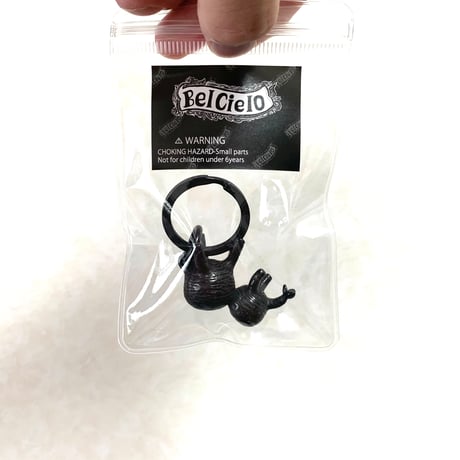 Bel Cielo 真鍮製　グラキリスダブルヘッドキーホルダー　ブラック