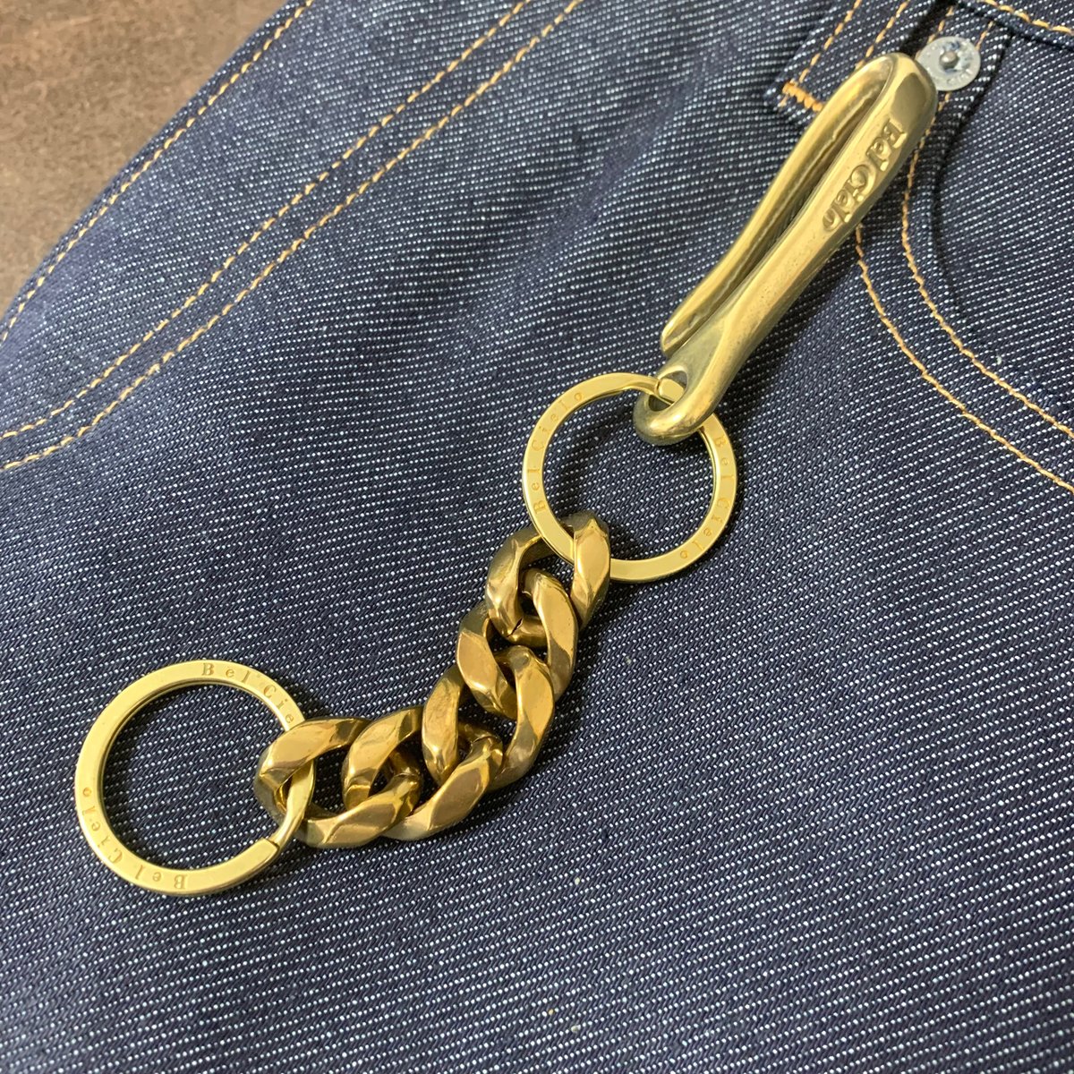 Bel Cielo 真鍮製 ヘビーウェイトチェーンフックキホルダー BHC01 | RYANS 