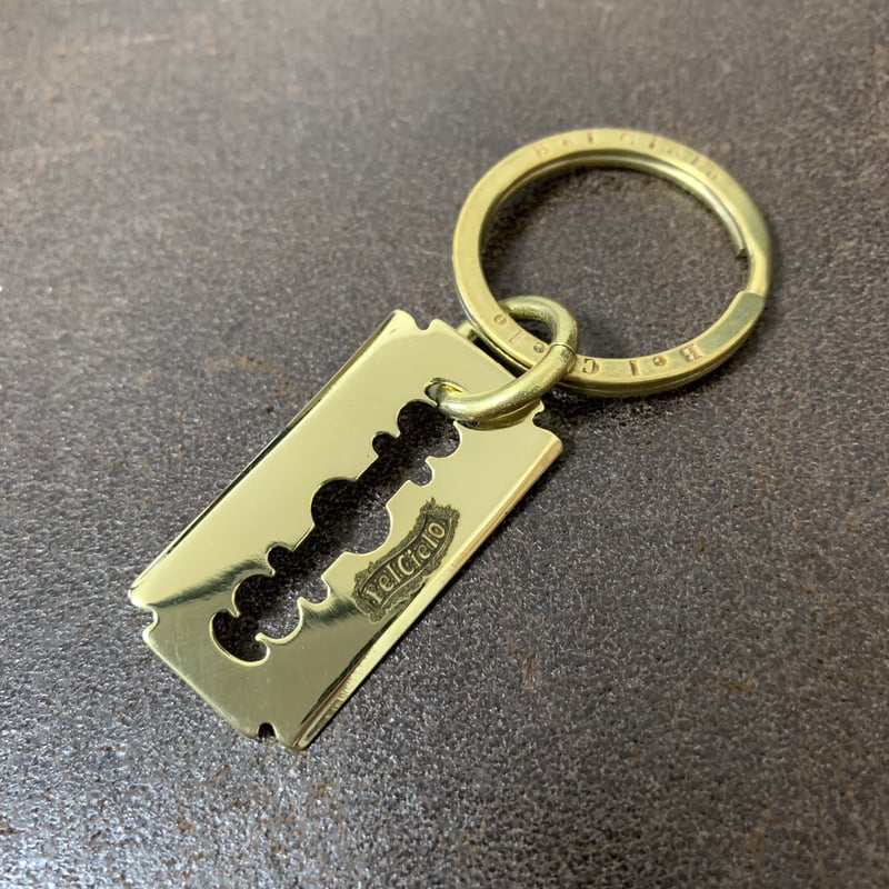 ブランド刻印 ブラス 真鍮 ウォレット キー チェーン シルバー  