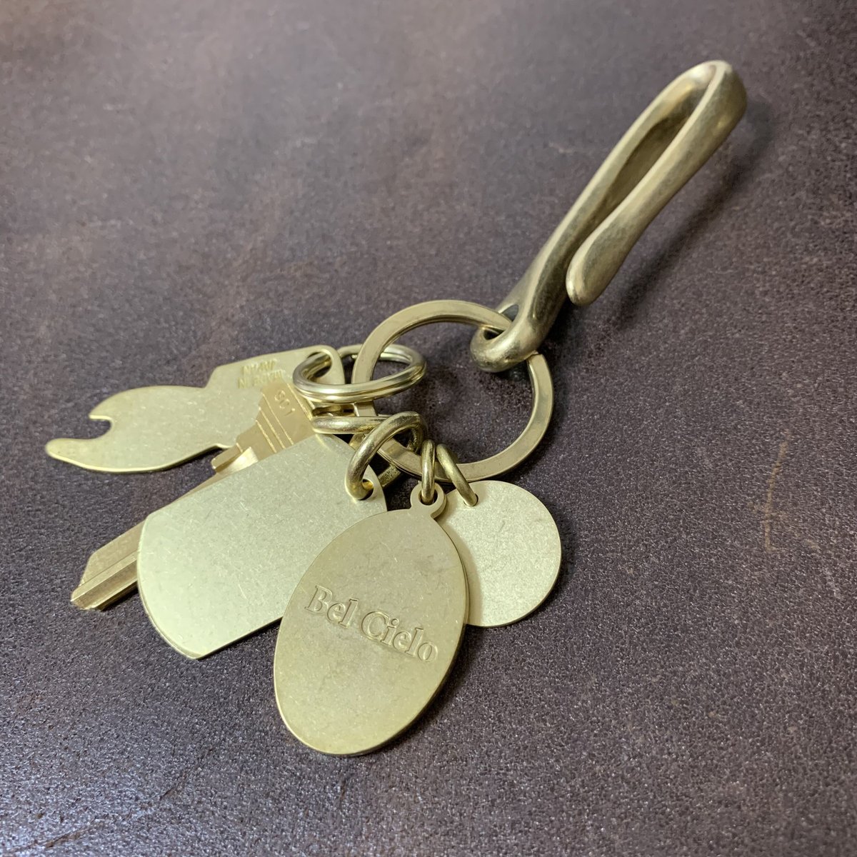 Bel Cielo 真鍮製 ロゴフック&チャームキーホルダー BTCM02 | RYANS 