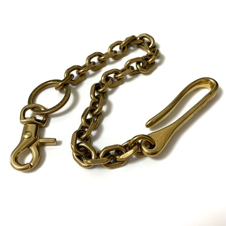 エビセン 真鍮 ロング ウォレットチェーン 箱完備 美 エビセン 真鍮