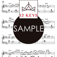【全キー対応(12KEYS)】ジャズピアノフレーズ10選 JazzPianoLicks（ツーファイブ2-5-1 ）【No.2】楽譜、伴奏、フル音源 SheetMusic, BackingTrack