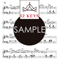 【全キー対応(12KEYS)】ジャズピアノフレーズ10選 JazzPianoLicks（ツーファイブ2-5-1）楽譜、伴奏、フル音源 SheetMusic, BackingTrack