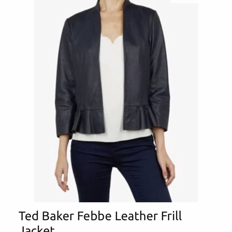 通販でクリスマス TED ファー付レザーJK BAKER ライダースジャケット