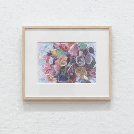 久保田沙耶　Saya Kubota「drawingーはじける漂流物」（額装あり）