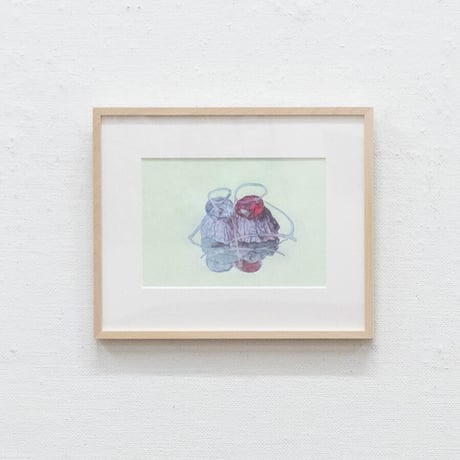 久保田沙耶　Saya Kubota「drawingー海の山」（額装あり）