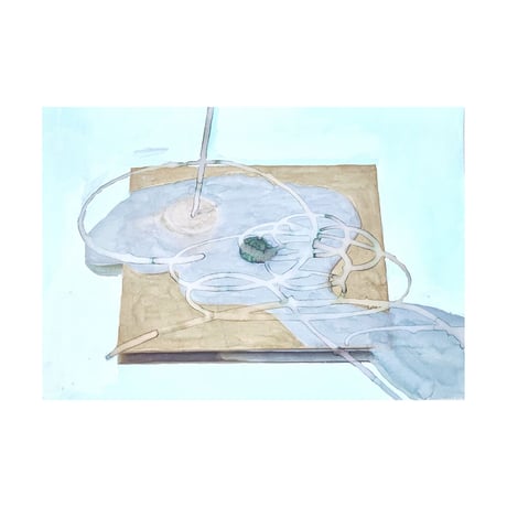 久保田沙耶　Saya Kubota「drawingーミルク列島01」（額装あり）