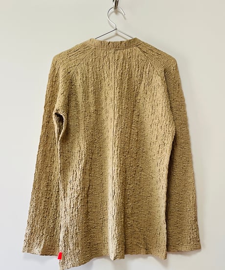2577/ ALL SHIRRING KUSHAKUSHA CARDIGAN