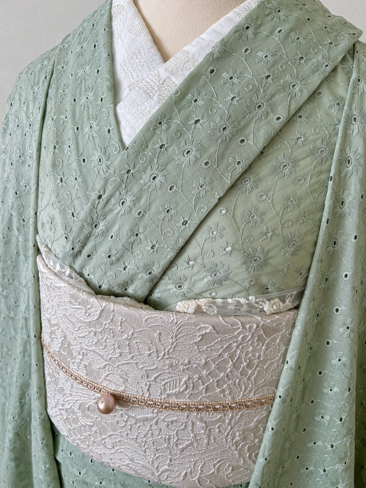 綿レース夏着物 10%OFF+全品ポイント10倍／ 羽織 レース 和装 着物 塵除け