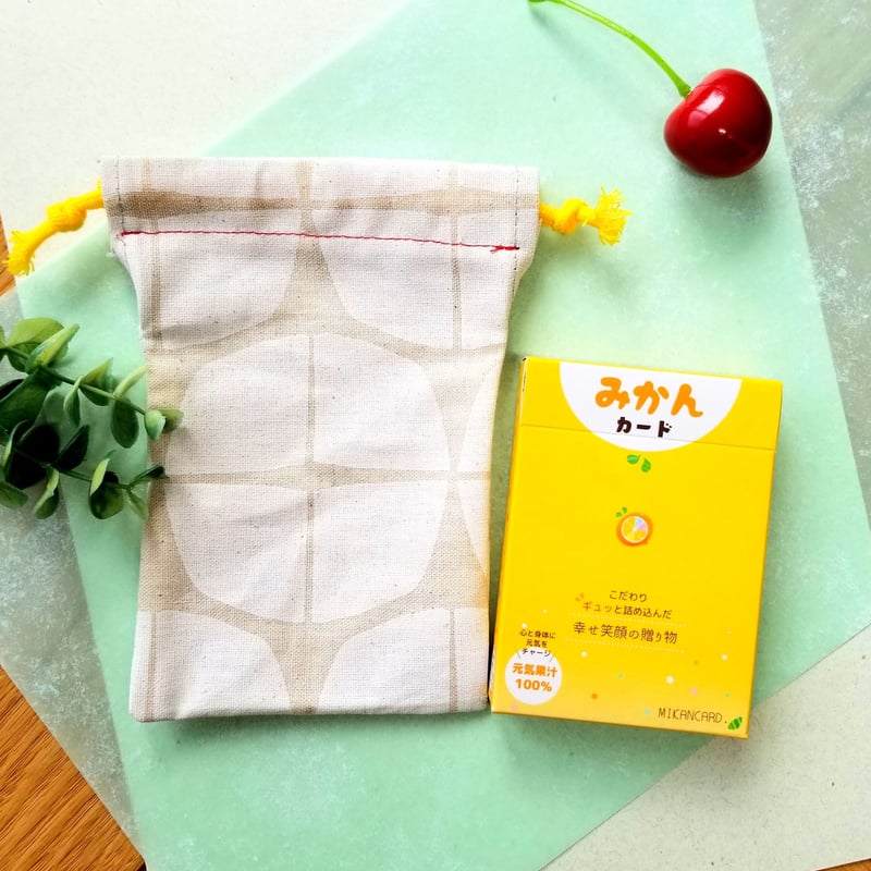 みかんカード（おまけポーチ白色つき） | Heart Candle（ハート