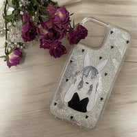 うさぎ仮面のグリッターiphoneケース