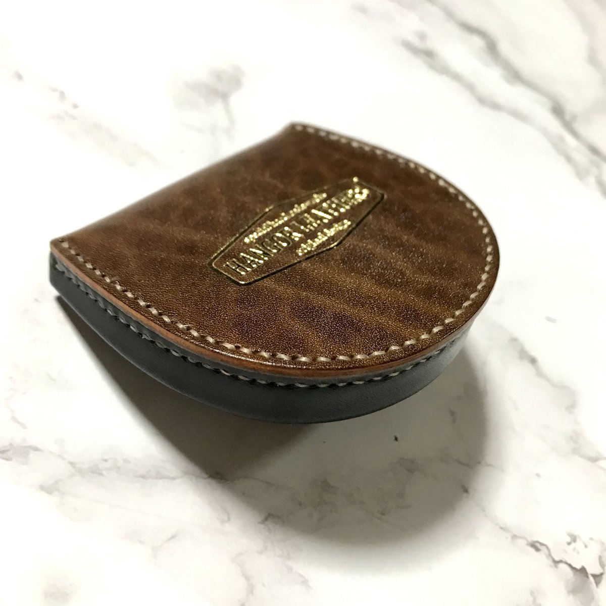 箔押し 馬蹄型コインケース COIN CASE ( ルガト・ブラウン / レッド