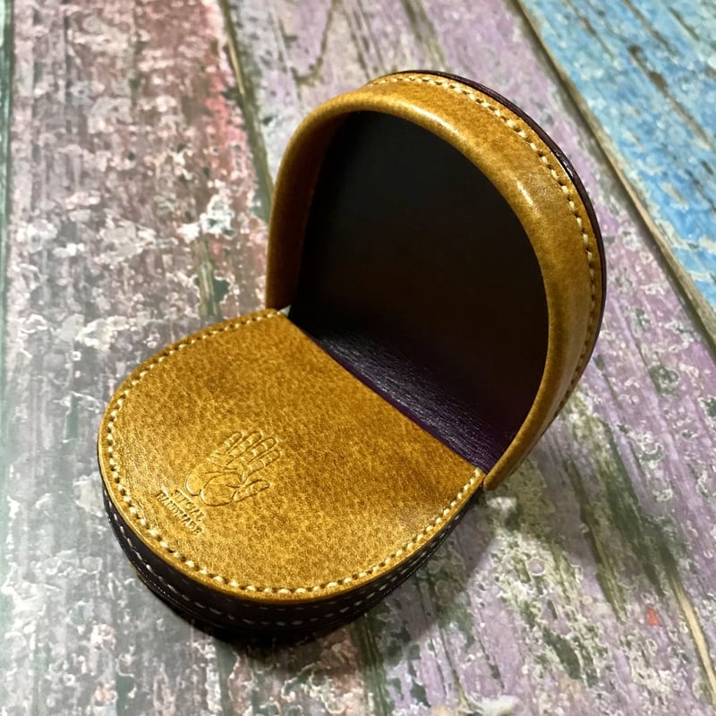 馬蹄型コインケース COIN CASE ( ルガト・深紫・黄 ) COIN PURSE 馬蹄型コインケース COIN CASE ( ルガト・深紫・黄 ) COIN PURSE