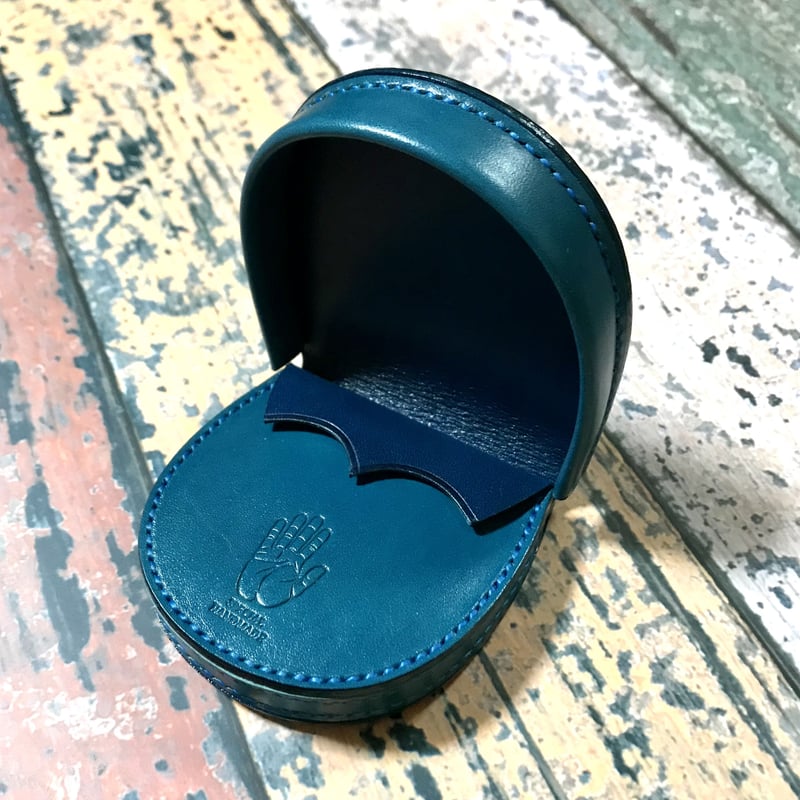 馬蹄型 コインケース くすみブルー 美品 馬蹄型コインケース COIN CASE ( ルガト・琉球ブルー・LMブルー