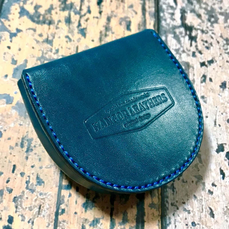 馬蹄型 コインケース くすみブルー 美品 馬蹄型コインケース COIN CASE ( ルガト・琉球ブルー・LMブルー