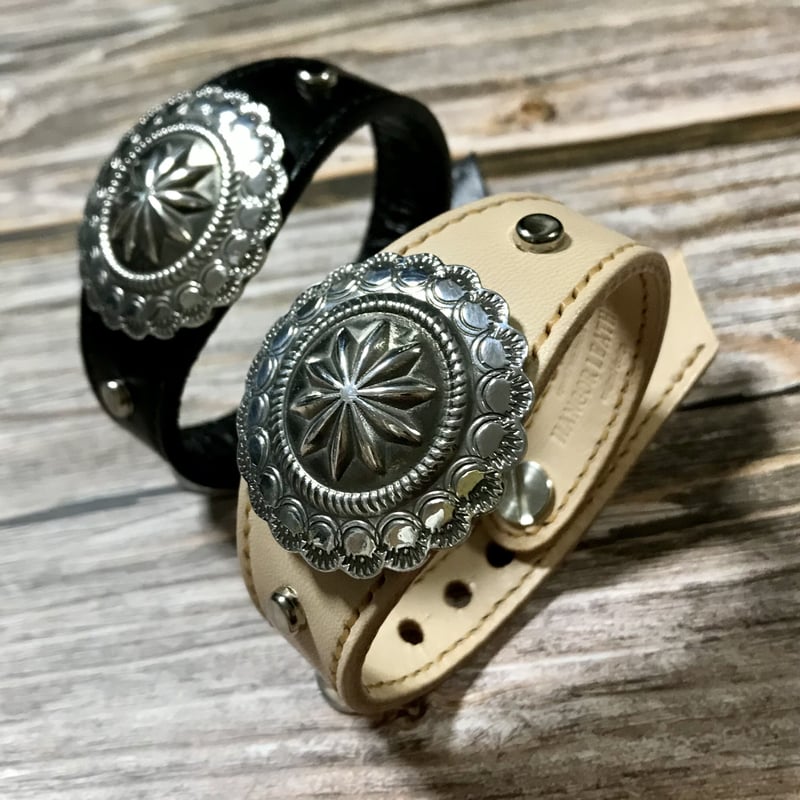 レザーブレスレット LEATHER BRACELET ( ネイティブ系コンチョ