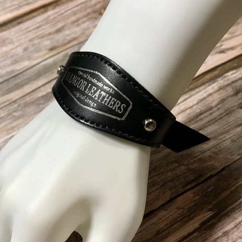 レザーブレスレット LEATHER BRACELET ( サドルレザー 箔押し レザーブレスレット LEATHER BRACELET ( サドルレザー 箔押し