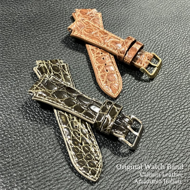 ウォッチバンドブレスレット Watch Band Bracelet ( カイマン ワニ革 )