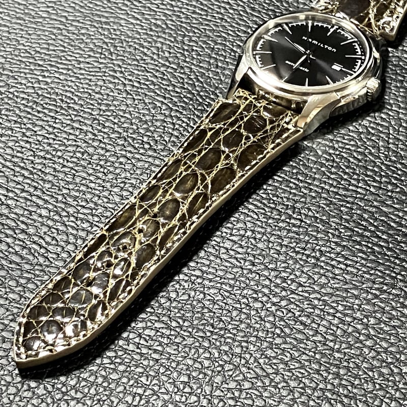 ウォッチバンドブレスレット Watch Band Bracelet ( カイマン ワニ革 )