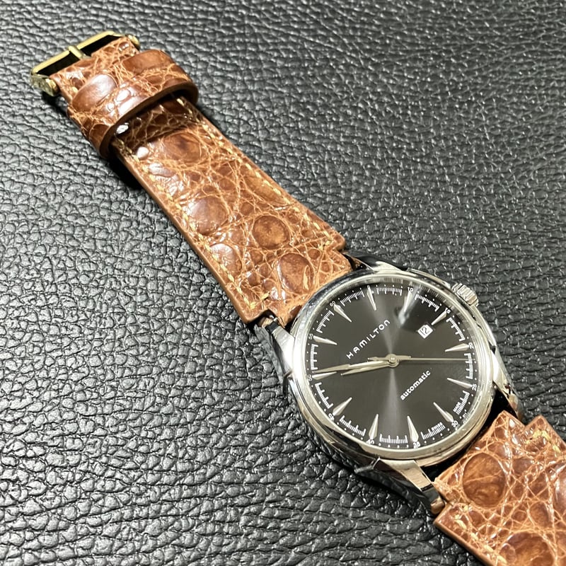 ウォッチバンドブレスレット Watch Band Bracelet ( カイマン ワニ革 )